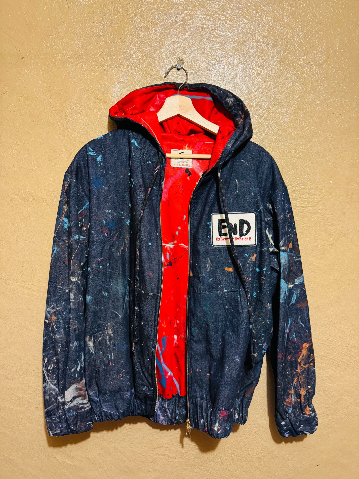 “EnD” dEnim zip hoody (M)
