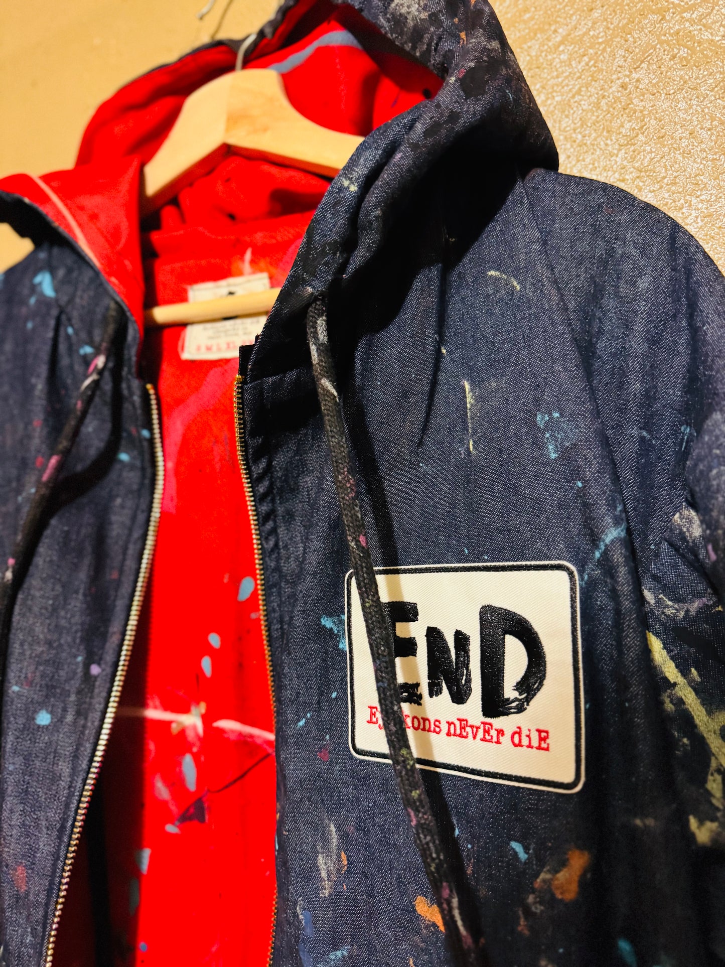 “EnD” dEnim zip hoody (M)