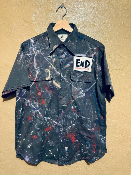 “EnD” s/s paintEd work shirt