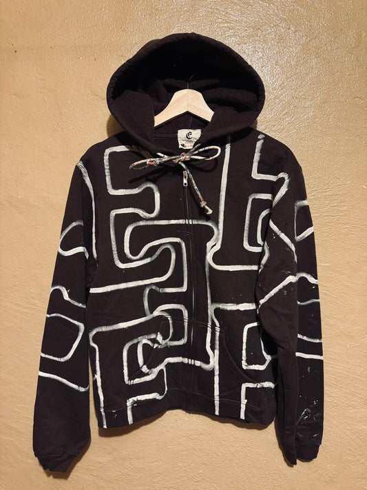 “EnD” zip monogram hoody (M)